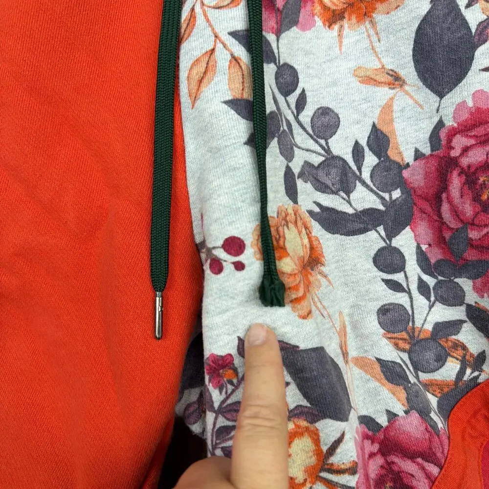 Banana Republic Mens Shorts Orange Red Gray Floral Colorblock Drawstring Large